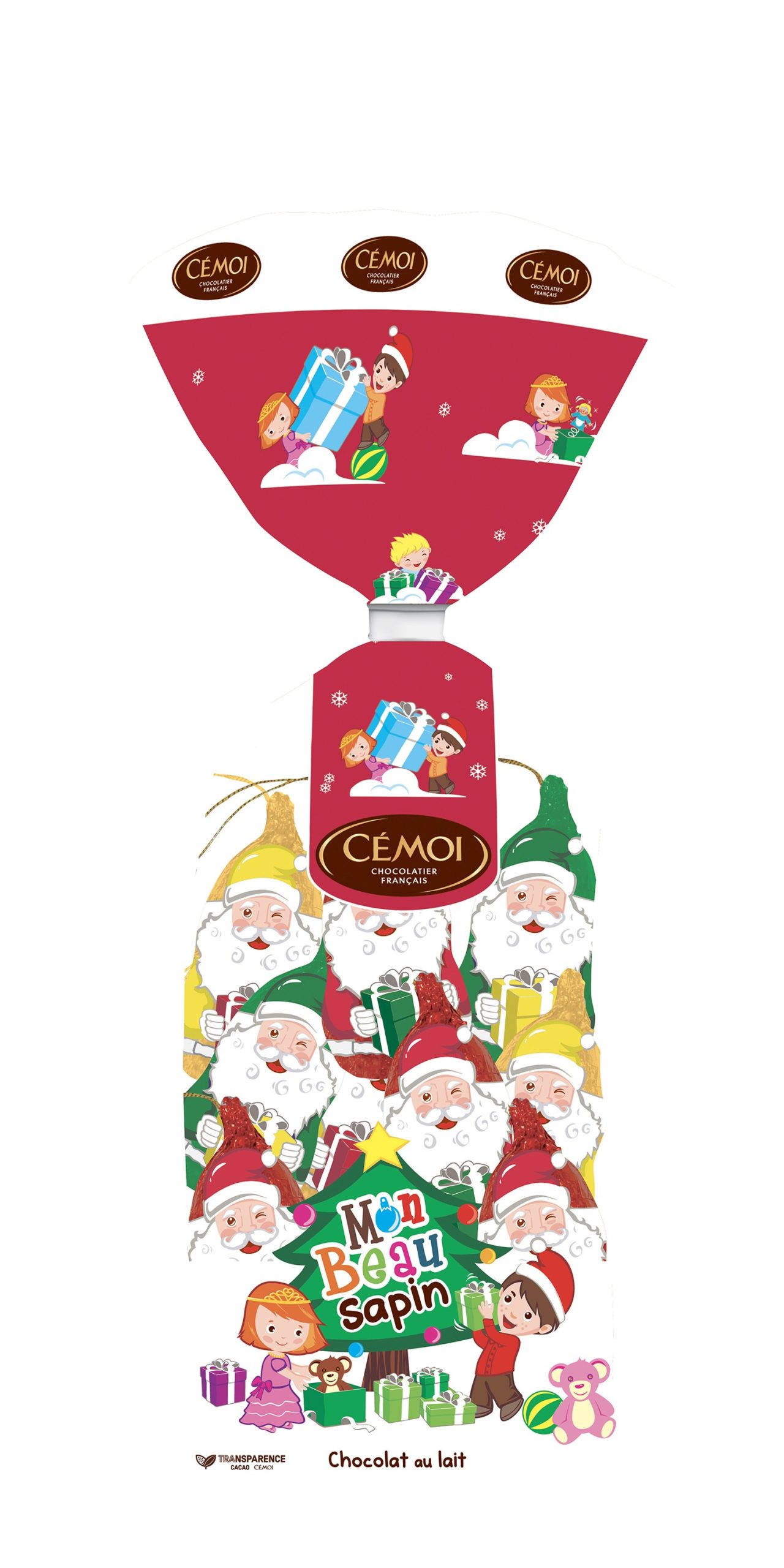 Sachet Père Noël Décors Sapin Cémoi