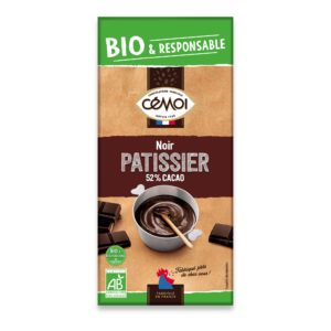 Tablette Bio Dessert Chocolat Noir 52% Cémoi