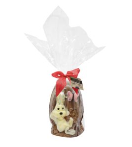 Moulage L’Œuf Lapin Rêveur Chocolat au Lait Décoré